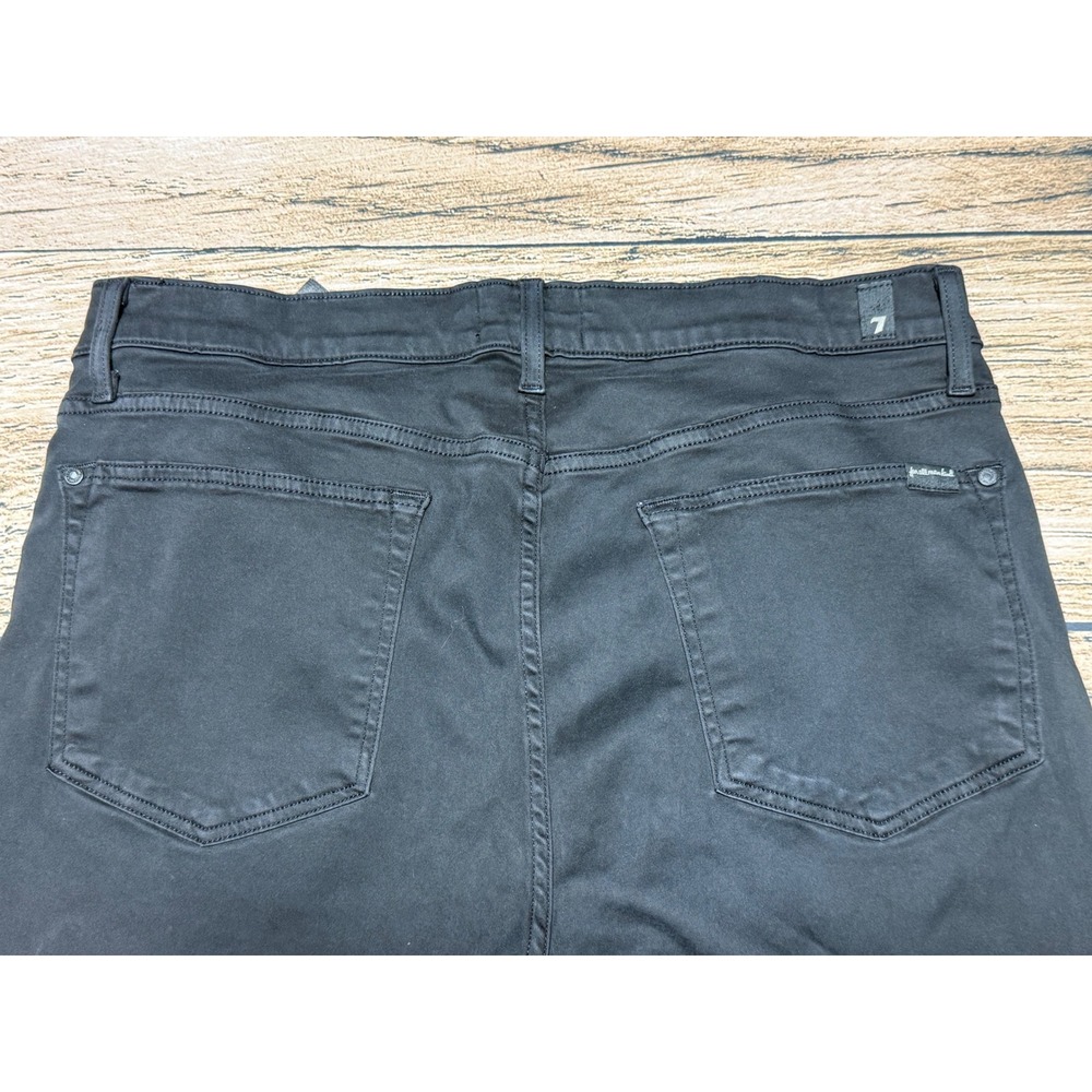 7 For All Mankind Slimmy Pants Mens 36 Black Luxe Performance Plus Stretch